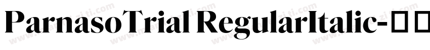 ParnasoTrial RegularItalic字体转换